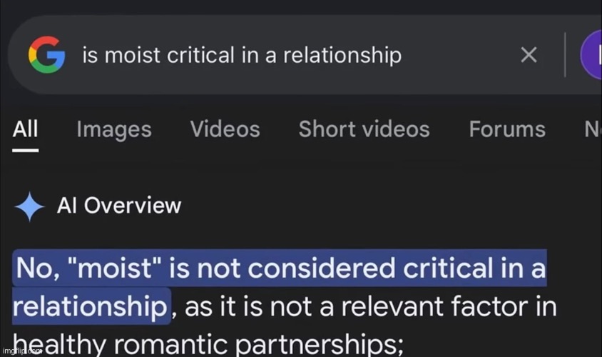 moist critical | image tagged in ai | made w/ Imgflip meme maker
