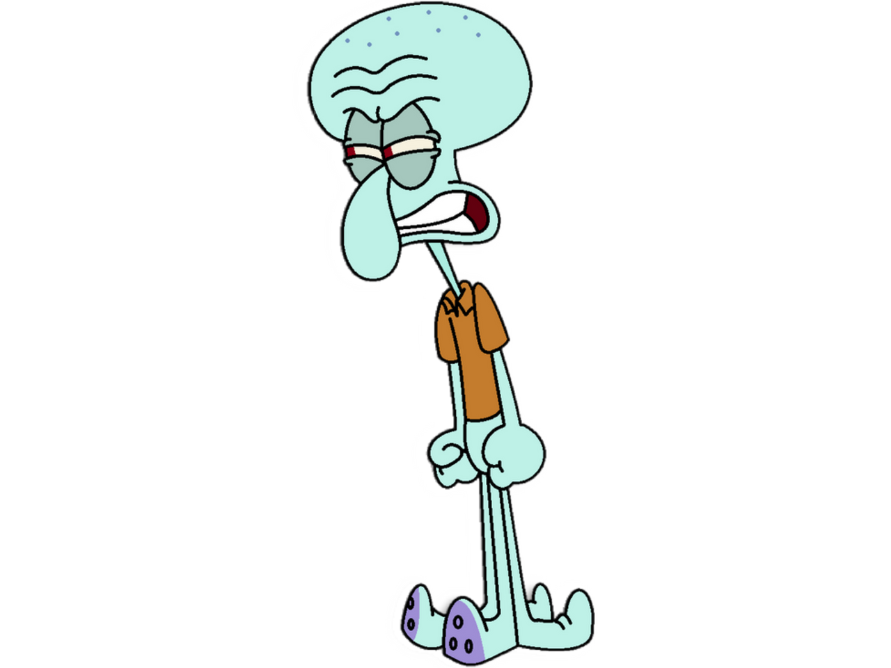 squidward angry Blank Meme Template