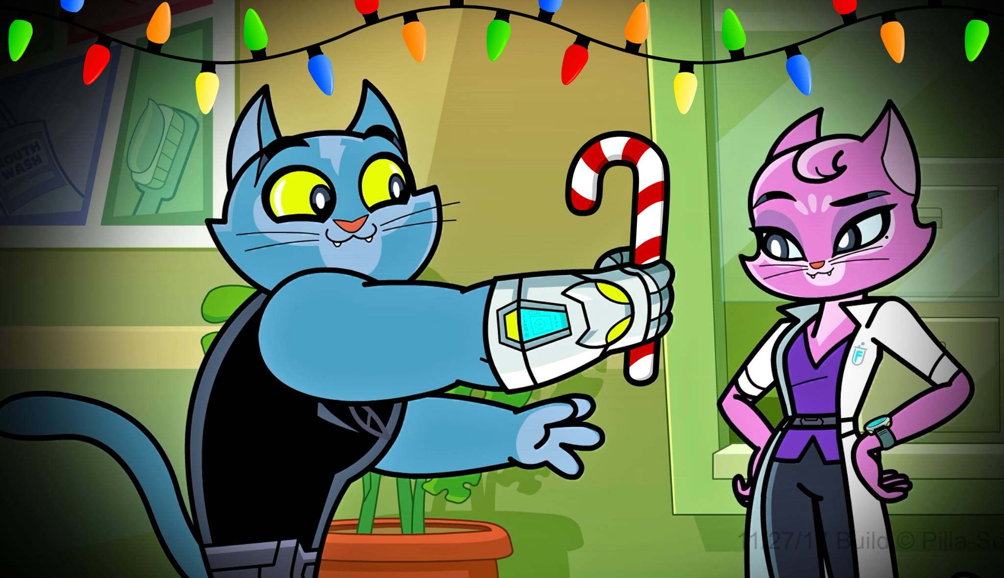 Claw and Claw and Purrnelope Blank Meme Template