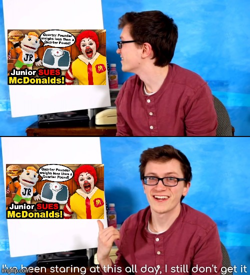 Sorry Ronald Fans But He's Not And I Repeat Not A Funny Character At All | image tagged in i ve been staring at this all day and i still don t get it,memes,sml | made w/ Imgflip meme maker
