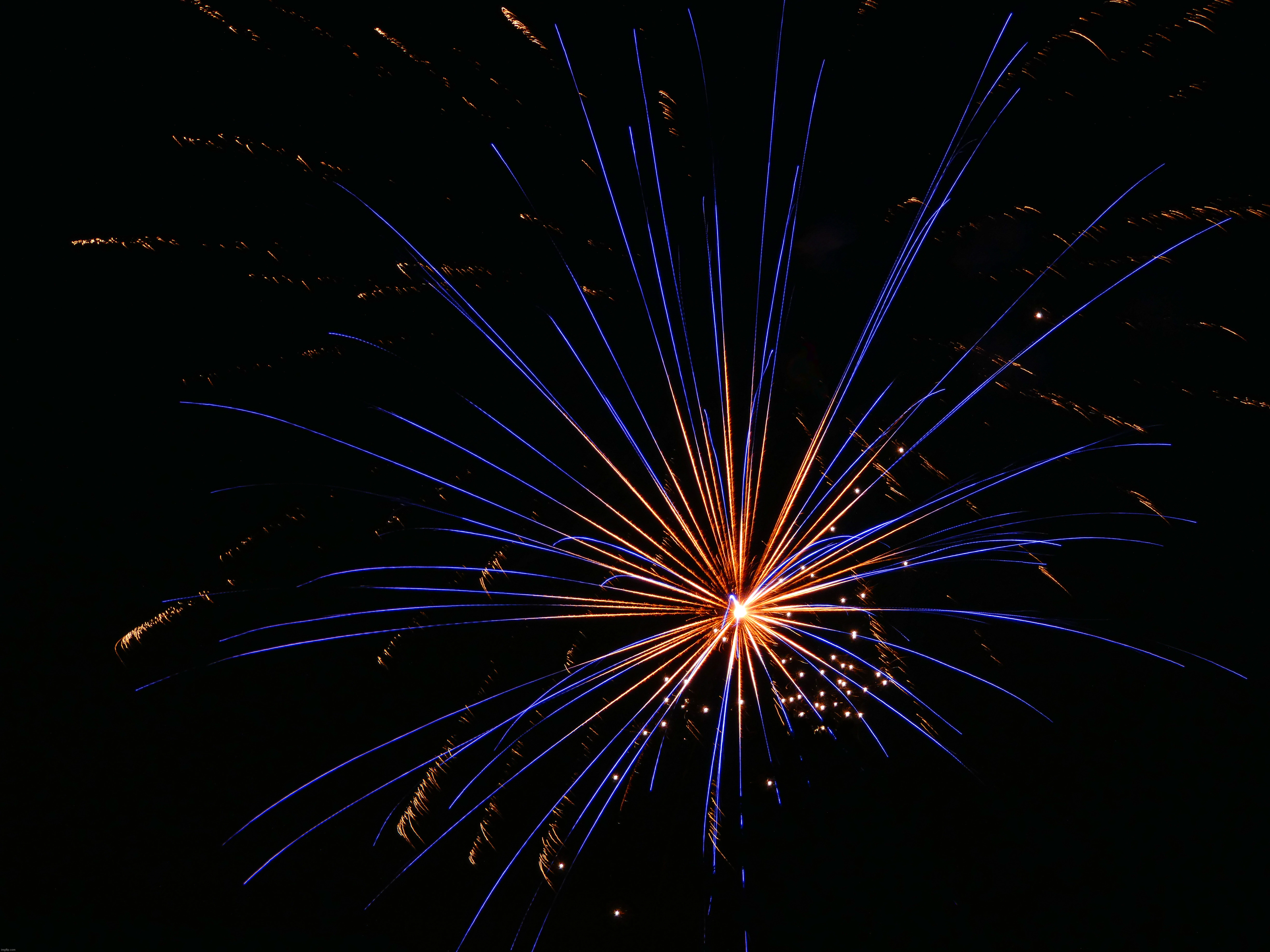 A Split Second of July | image tagged in photos,photography,fourth of july,firework | made w/ Imgflip meme maker