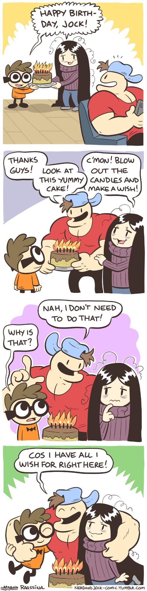 image tagged in jock,birthday,nerd,olga,wish,friends | made w/ Imgflip meme maker