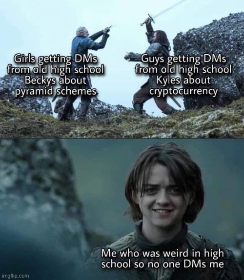 Rolling alone in my DMs | image tagged in message,school days,weird,weirdo | made w/ Imgflip meme maker