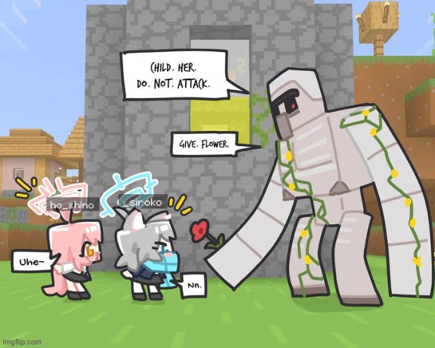 idk if this kind of post is allowed here, (Art not mine, credit goes to their respective owner) | image tagged in blue archive,minecraft,art not mine | made w/ Imgflip meme maker