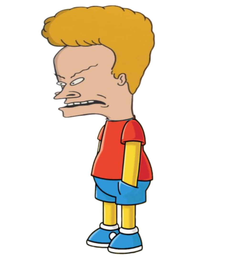 Beavis and Bart Simpson mashup Blank Meme Template
