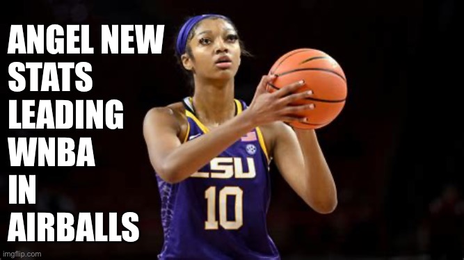 Angel in pieces | ANGEL NEW
STATS
LEADING 
WNBA
IN 
AIRBALLS | image tagged in reese in peace,funny,funny memes | made w/ Imgflip meme maker