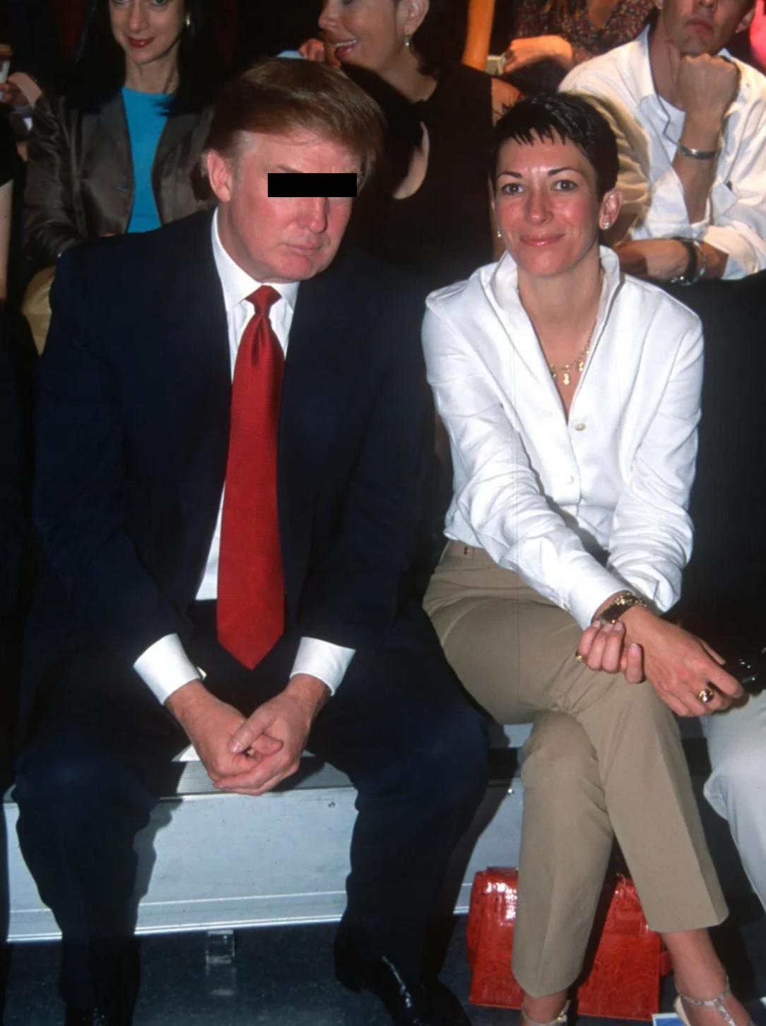 High Quality Ghislaine Maxwell and REDACTED Blank Meme Template