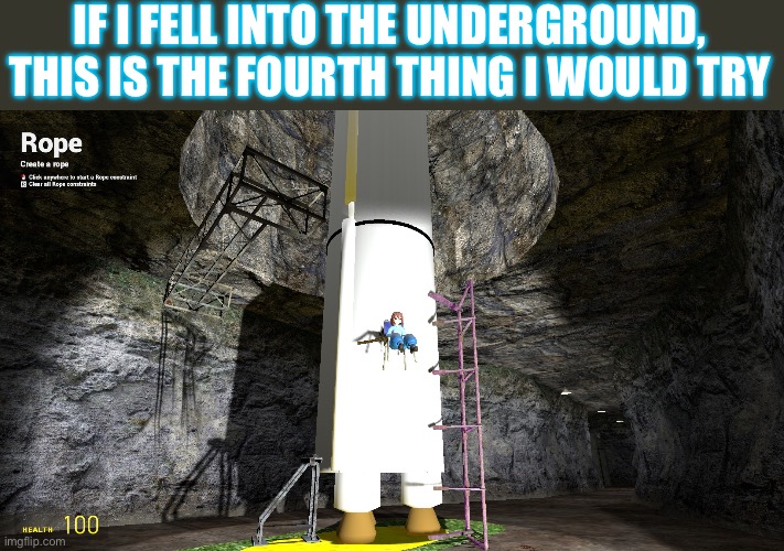 Launch out. | IF I FELL INTO THE UNDERGROUND, THIS IS THE FOURTH THING I WOULD TRY | made w/ Imgflip meme maker