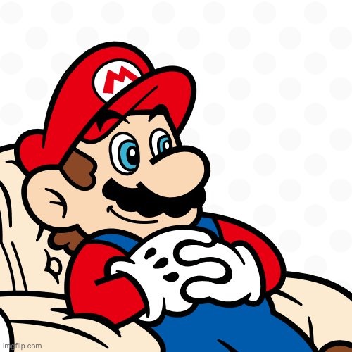 sitting mario | image tagged in sitting mario | made w/ Imgflip meme maker