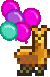 Llama with balloon party Meme Template