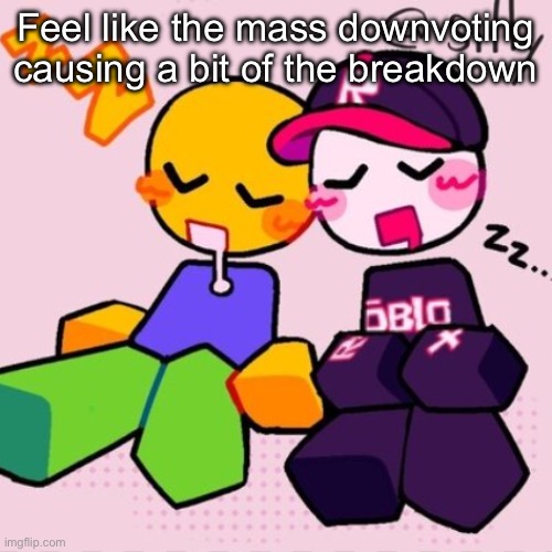 Gayass noob temp | Feel like the mass downvoting causing a bit of the breakdown | image tagged in gayass noob temp | made w/ Imgflip meme maker