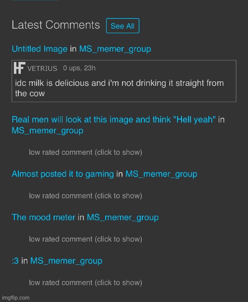 someone low rated all my comments lmao. | made w/ Imgflip meme maker
