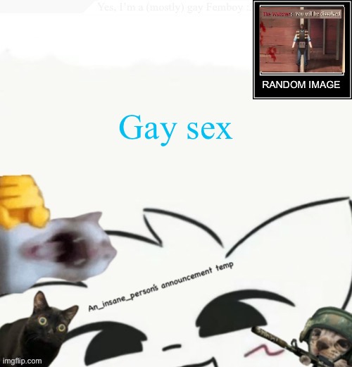My lil announcement | Gay sex | image tagged in my lil announcement | made w/ Imgflip meme maker