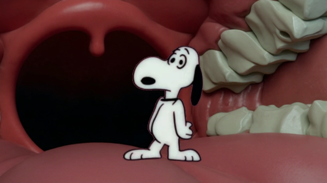 Snoopy inside Lucy Van Pelt Blank Meme Template