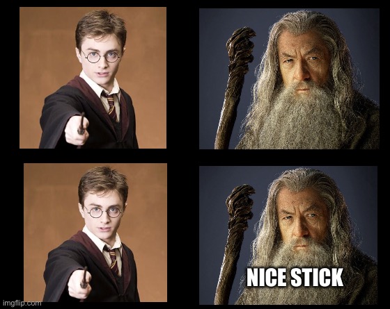Wizard | NICE STICK | image tagged in funny | made w/ Imgflip meme maker