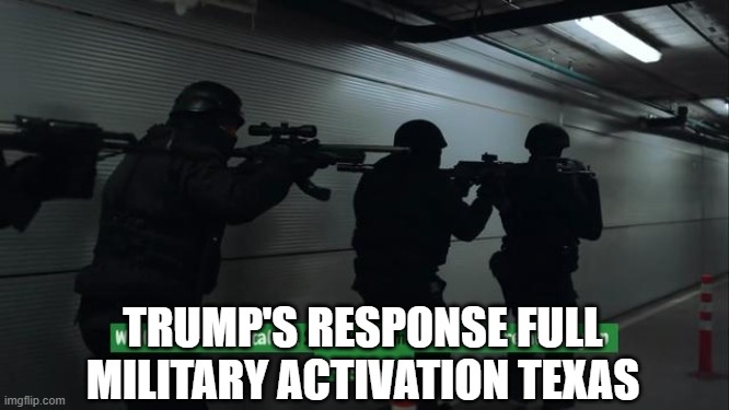 Trump’s Response Full Military Activation Texas (Video)