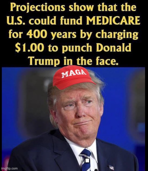 Punch trump in the face | . | image tagged in trump,medicare,republicans,conservatives,maga | made w/ Imgflip meme maker