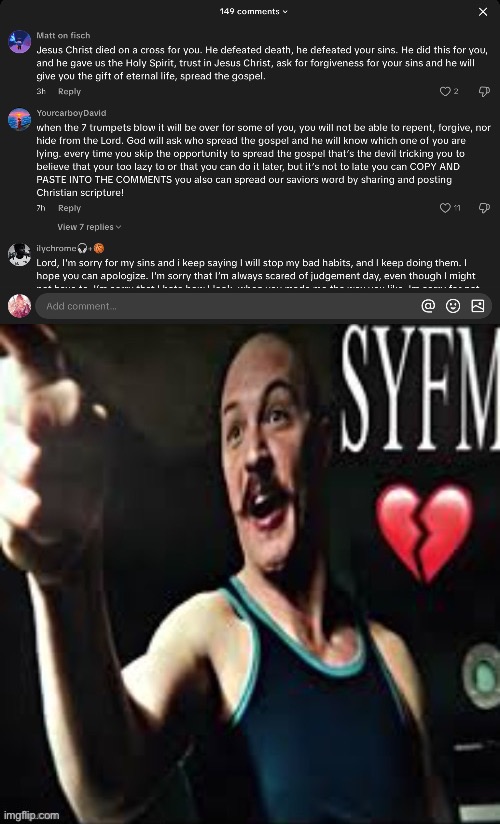 image tagged in charles bronson syfm,sybau,tiktok | made w/ Imgflip meme maker