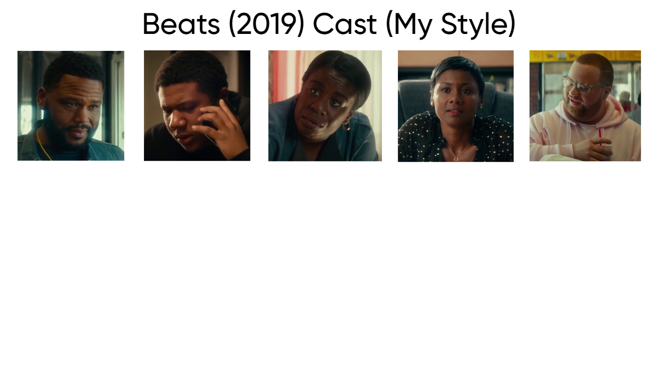 Beats (2019) Cast (My Style) Blank Meme Template