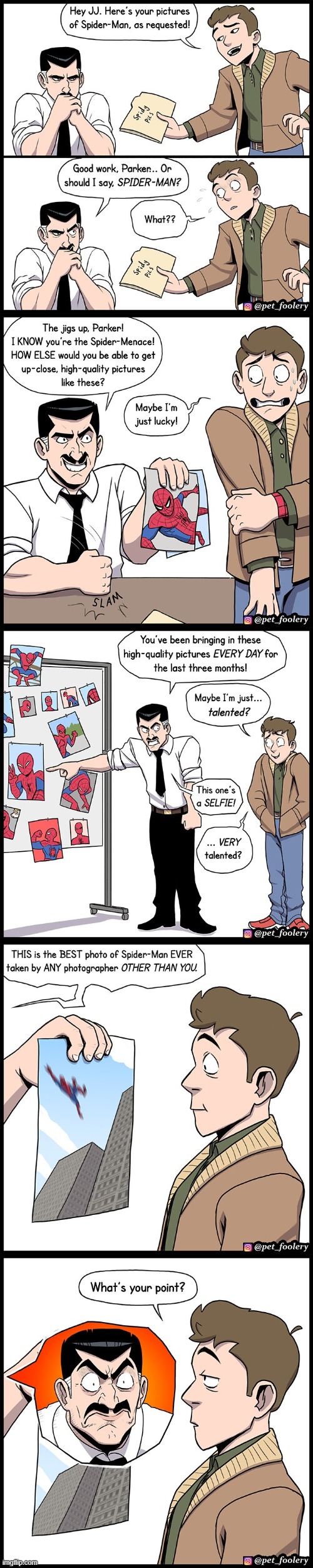 image tagged in spider-man,peter parker,pictures,photos,selfie,photographer | made w/ Imgflip meme maker