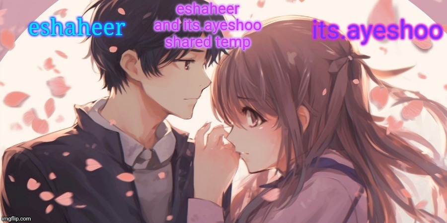 eshaheer and its.ayeshoo shared template | image tagged in eshaheer and its ayeshoo shared template | made w/ Imgflip meme maker