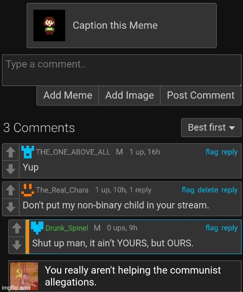 I got comment banned, but I can still own spinel. | image tagged in our | made w/ Imgflip meme maker