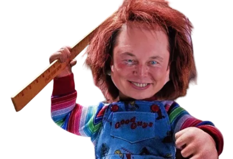 Chucky - Elon Musk Tesla - face swap Blank Meme Template