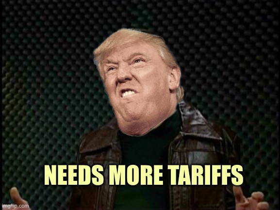 Tariff Producer Trump Dickinson | NEEDS MORE TARIFFS | image tagged in needs more cowbell | made w/ Imgflip meme maker
