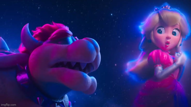 Bowser and Peach | image tagged in bowser and peach | made w/ Imgflip meme maker
