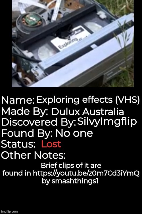 SPREAD THE WORD! | image tagged in lost media,vhs,dulux,exploring effects,australia,smashthings1 | made w/ Imgflip meme maker