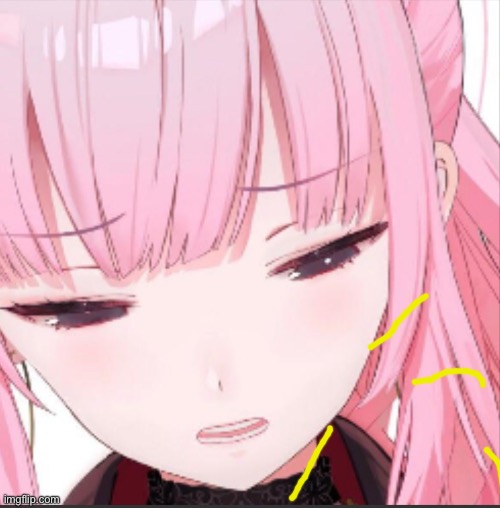 Mori calliope sadness | image tagged in mori calliope sadness | made w/ Imgflip meme maker