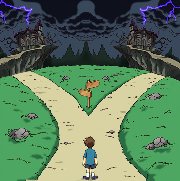 High Quality Two roads Blank Meme Template