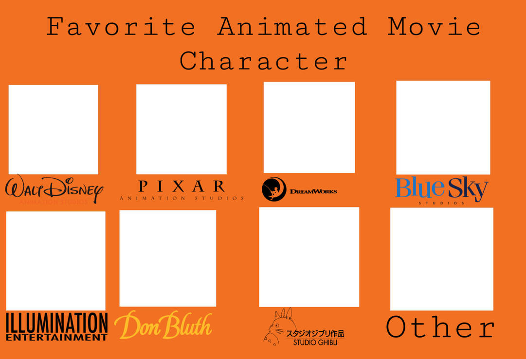 favorite animated movie character Blank Meme Template