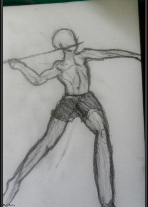 random drawing i made | image tagged in drawing,track,javelin | made w/ Imgflip meme maker