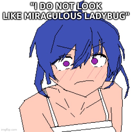 Katherine's response | "I DO NOT LOOK LIKE MIRACULOUS LADYBUG" | image tagged in what | made w/ Imgflip meme maker