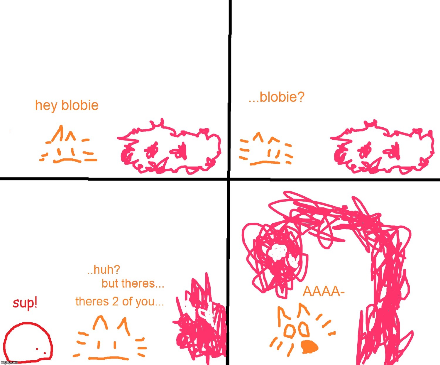 burger cat meets a mimic | made w/ Imgflip meme maker