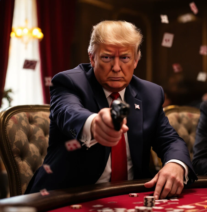 Trump Comes Packing Blank Meme Template