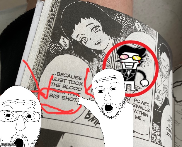 Found this while reading demonslayer | image tagged in spamton,big shot,demon slayer | made w/ Imgflip meme maker