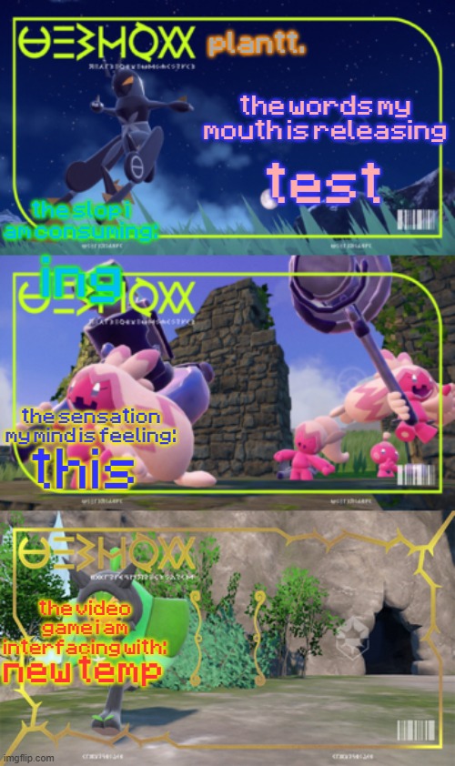 plantt announcement temp | test; ing; this; new temp | image tagged in plantt announcement temp | made w/ Imgflip meme maker