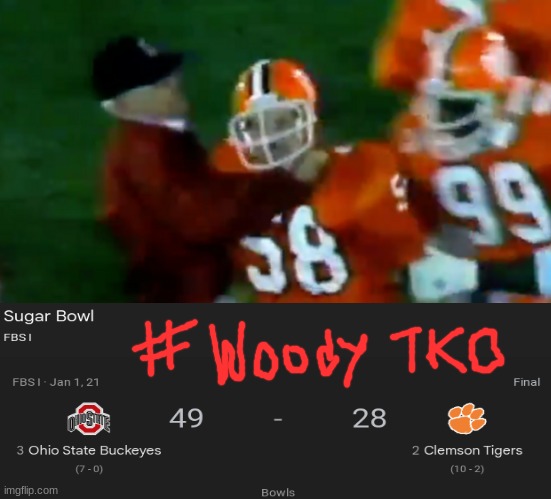 ohio state vs clemson meme | image tagged in memes,college football,football,ohio state buckeyes,clemson,sports | made w/ Imgflip meme maker