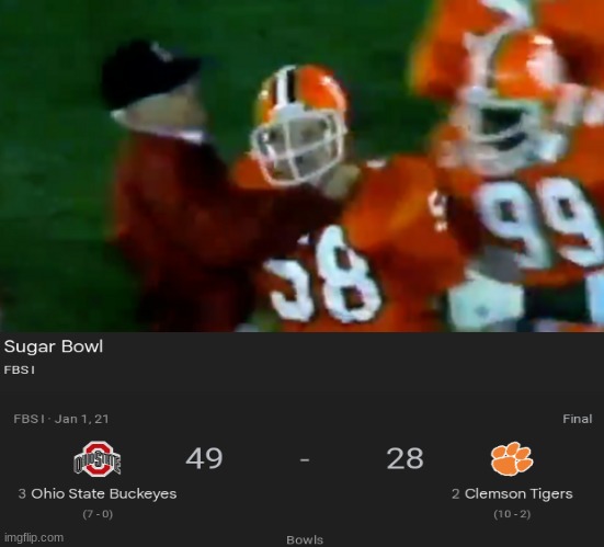 Clemson vs Ohio state meme | image tagged in memes,college football,sports,ohio state,funny memes,nfl memes | made w/ Imgflip meme maker