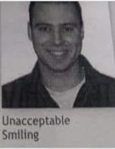 Unacceptable smiling Blank Meme Template
