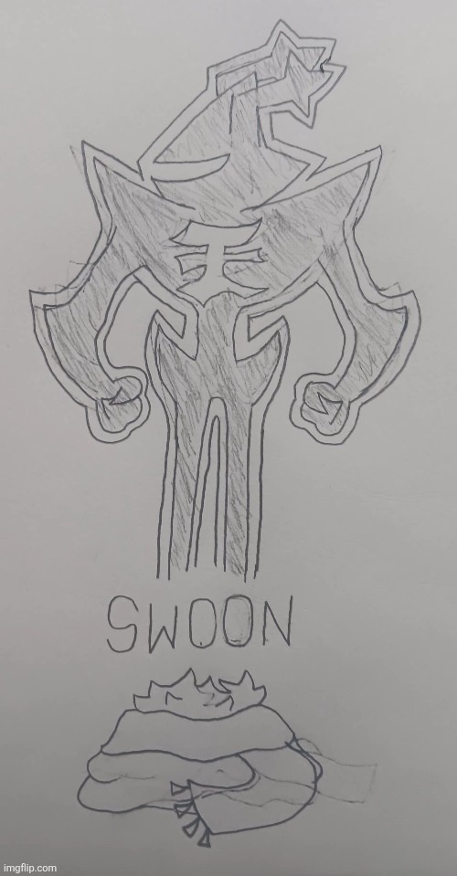 Drawing I made of the Roaring Knight in the Akuma pose | made w/ Imgflip meme maker