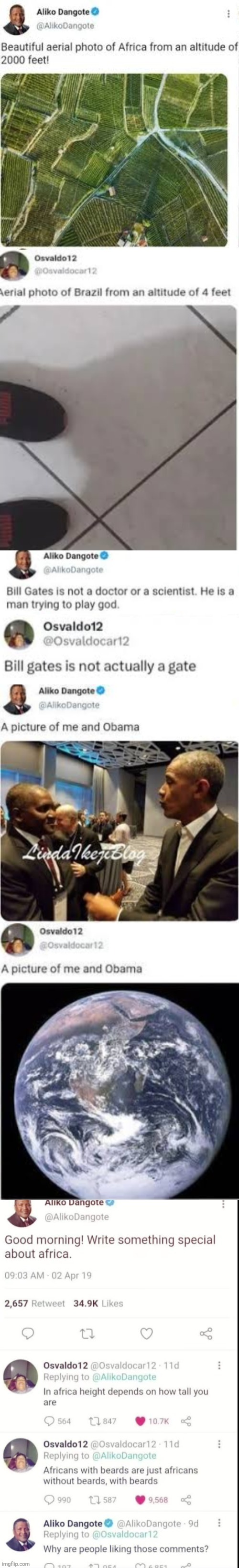 compilation of Osvaldo12 messing with Aliko Dangote (sorry for shit quality) | made w/ Imgflip meme maker