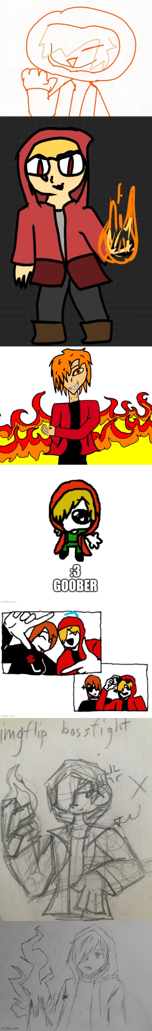 X fan art collection | image tagged in x the flame dude | made w/ Imgflip meme maker