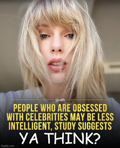 Probably true... | YA THINK? | image tagged in celebrities,not real life,fantasy,to each his own,iq,fake people | made w/ Imgflip meme maker