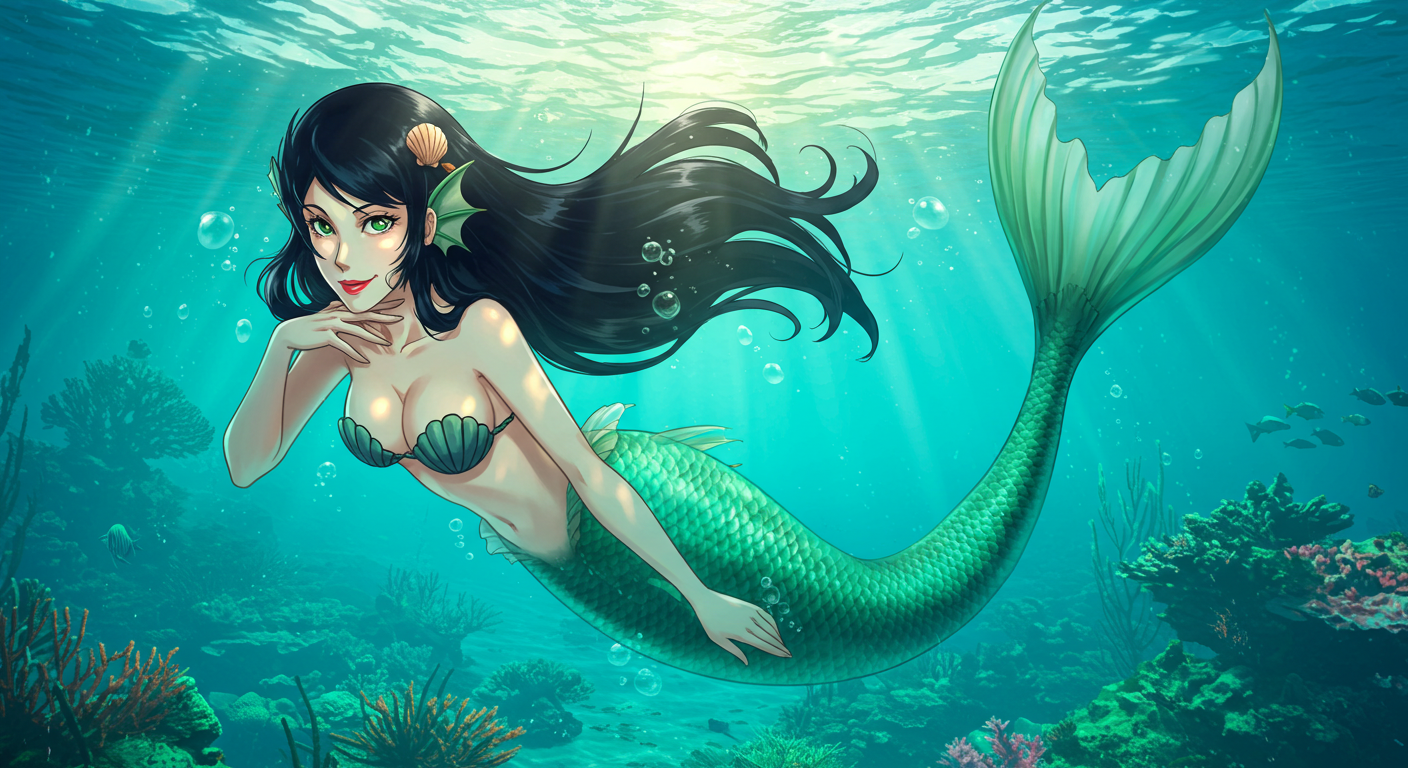 mermaid lupin Blank Meme Template