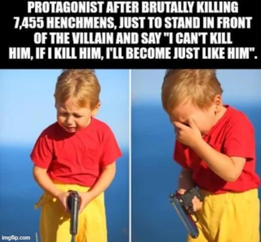 image tagged in protagonist,henchmen,villain,kill,pain,oof | made w/ Imgflip meme maker