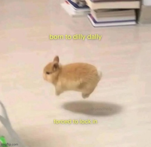 Born to dilly dally, forced to lock in | image tagged in born to dilly dally forced to lock in | made w/ Imgflip meme maker