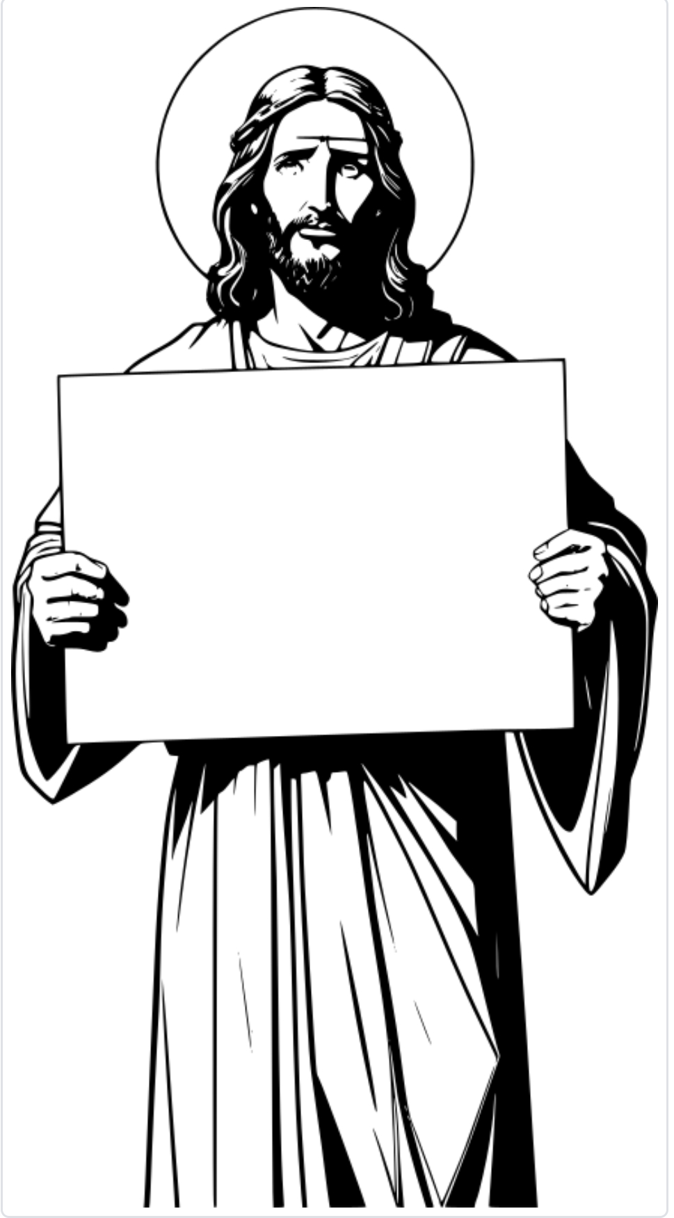Jesus sign Blank Meme Template